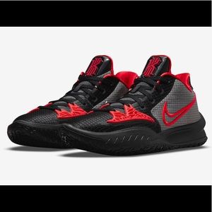 Nike Kyrie 4 Low Black Red Bred Size 9 10.5 CW3985-006